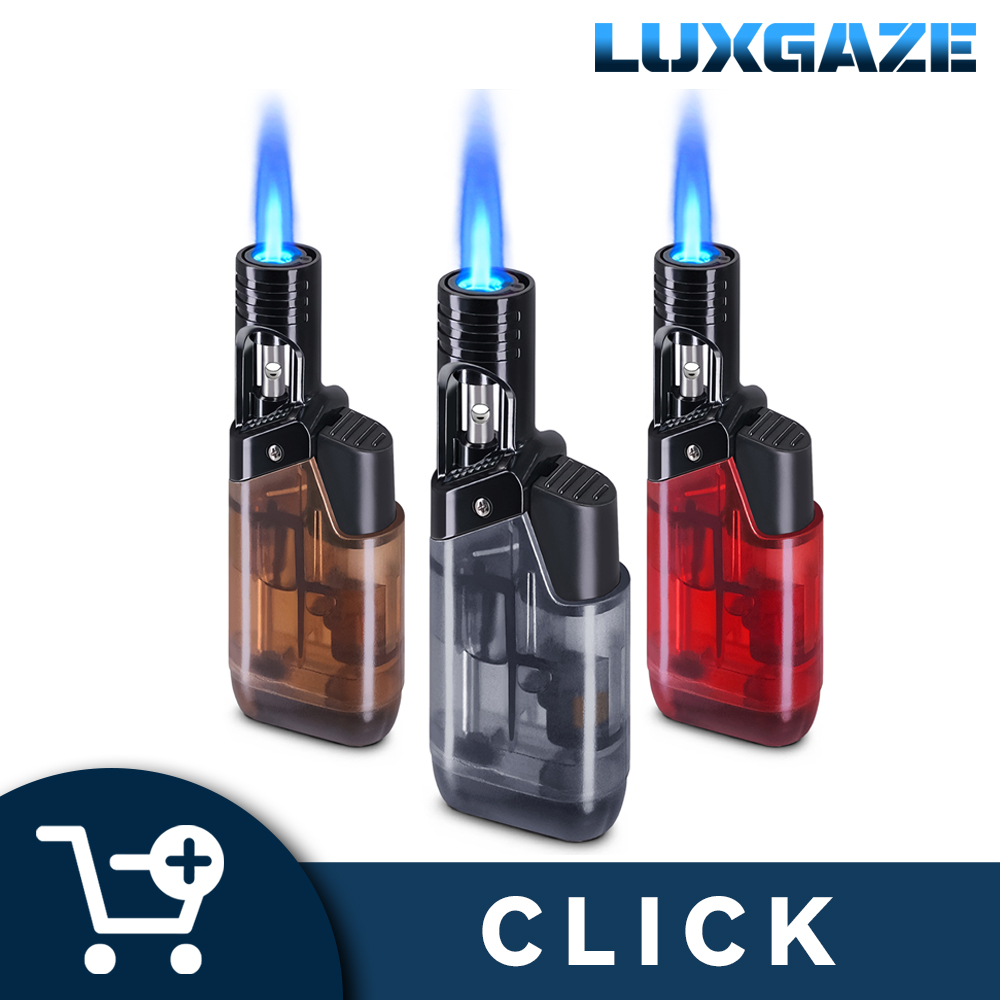 Luxgaze 3 Pack Torch Lighter Mini Refillable Butane Lighters