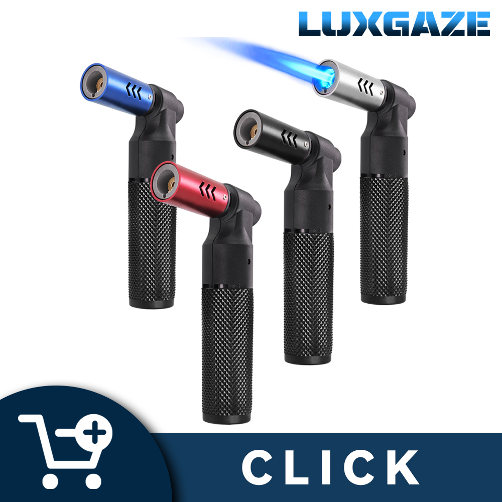 Luxgaze 4 Pack Butane Torch Lighters Mini Refillable Butane Torch