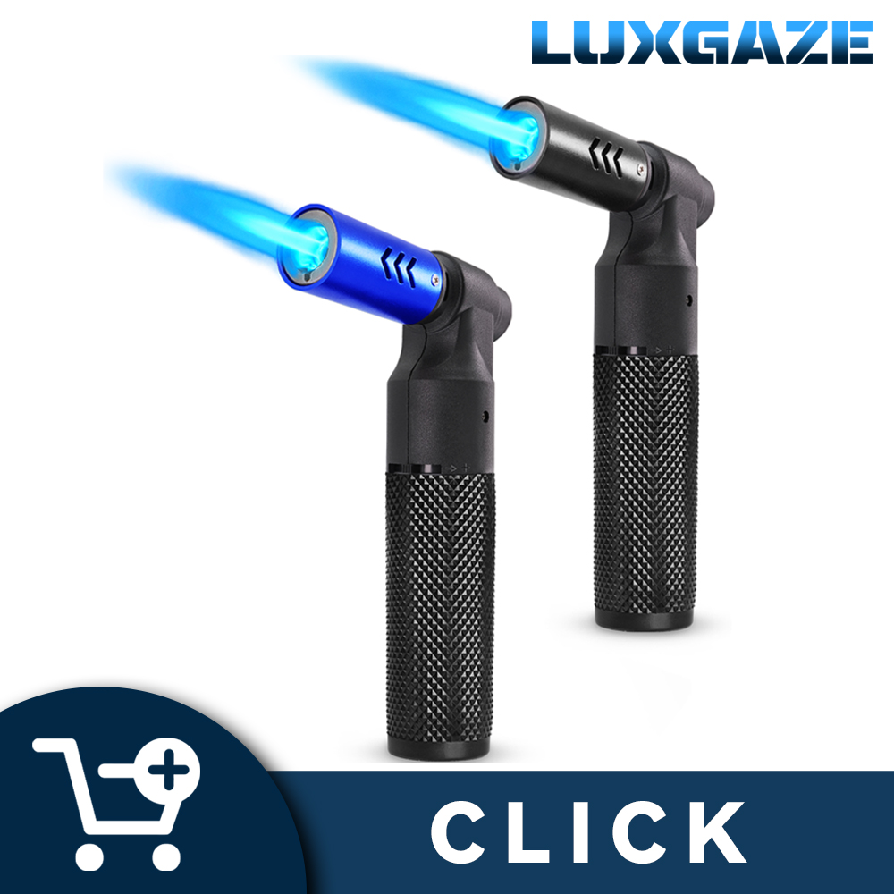 Luxgaze 2 Pack Butane Torch Lighters Mini Refillable Butane Torch