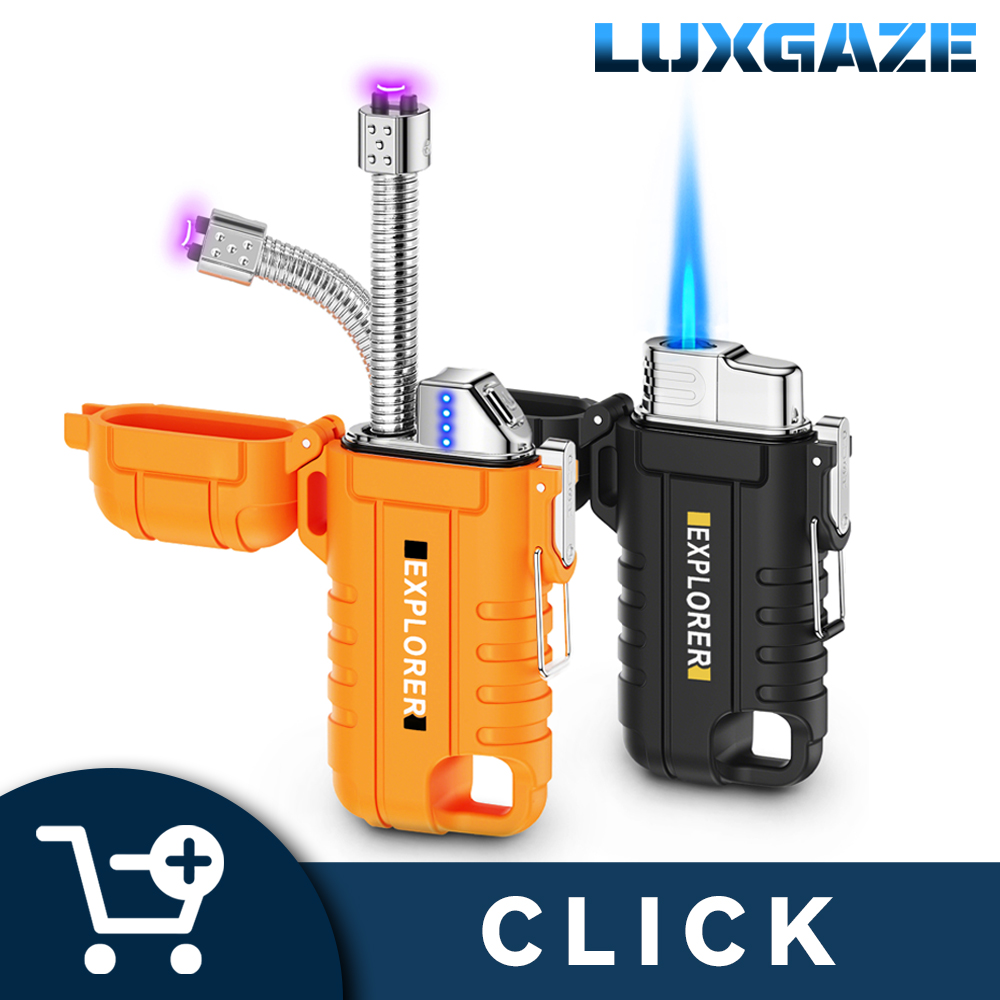 Luxgaze 2 Pack Waterproof Lighter Outdoor Electric Torch Lighter