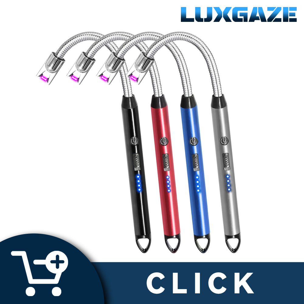 Luxgaze 4 Pack Candle Lighter Flexible Neck Long Lighter