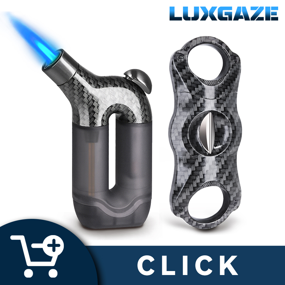 Luxgaze Torch Lighter Set Butane Gas Refillable Lighter